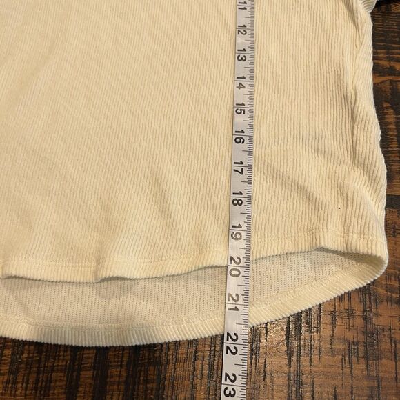 Madewell Sweater Womens XS Ivory Short Sleeve V-Neck Knit Pullover Casual Top - Picture 6 of 6